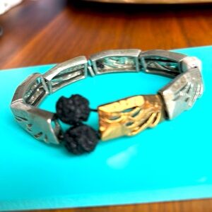 ANNE-MARIE CHAGNON designed art bracelet. Stretch style handmade bracelet.